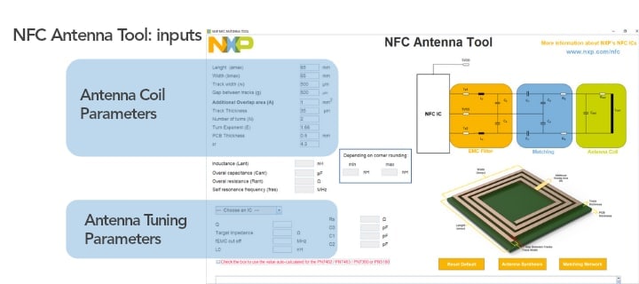 Figure 2 - NFC Antenna Design tool GUI