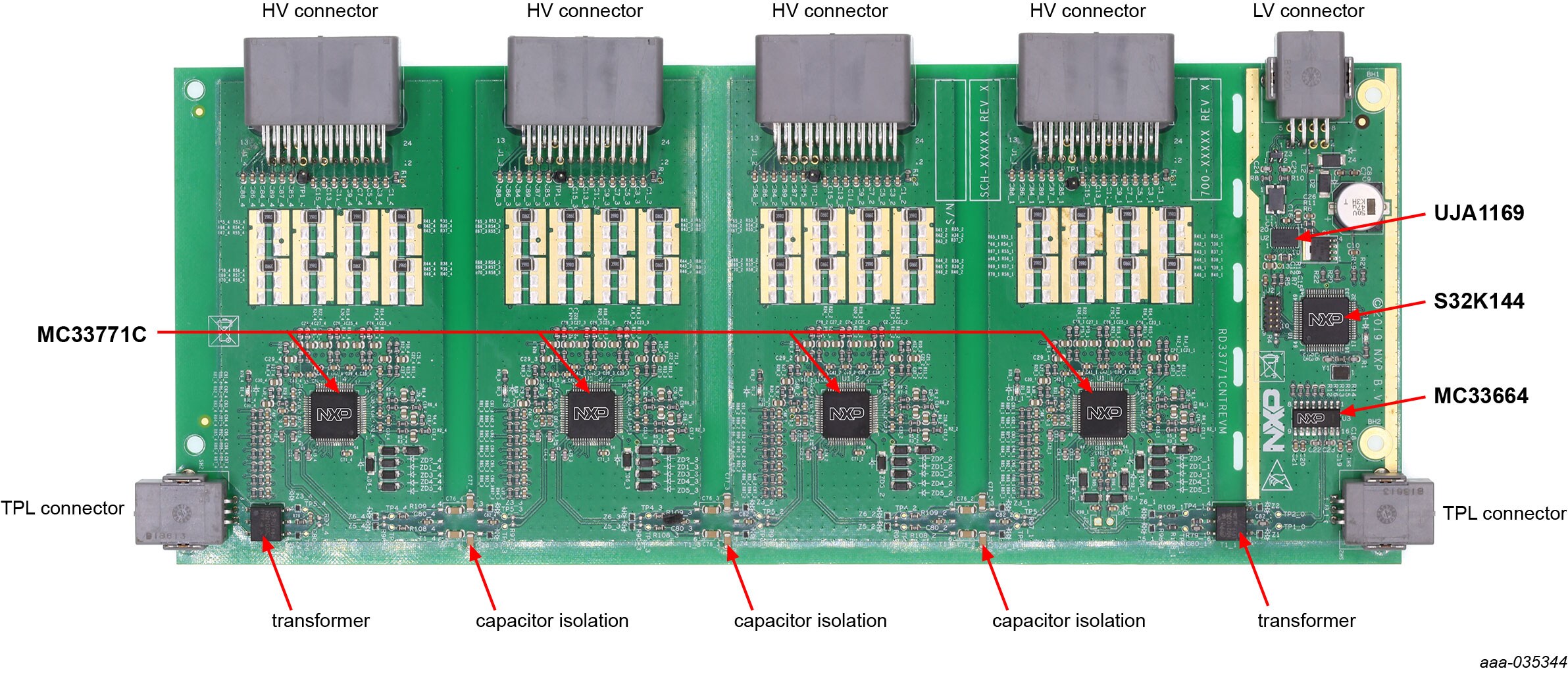 RD33771CNTREVM Board Components