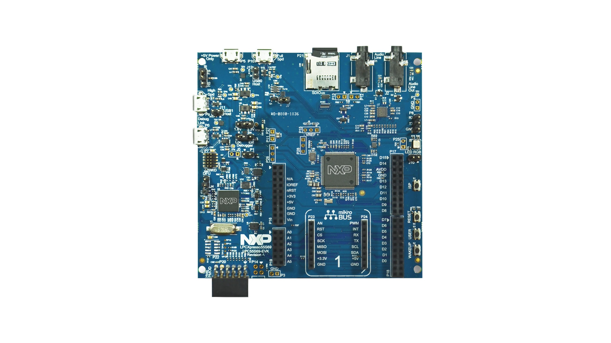 LPC55S69-EVK: Development board for LPC55S6x MCUs