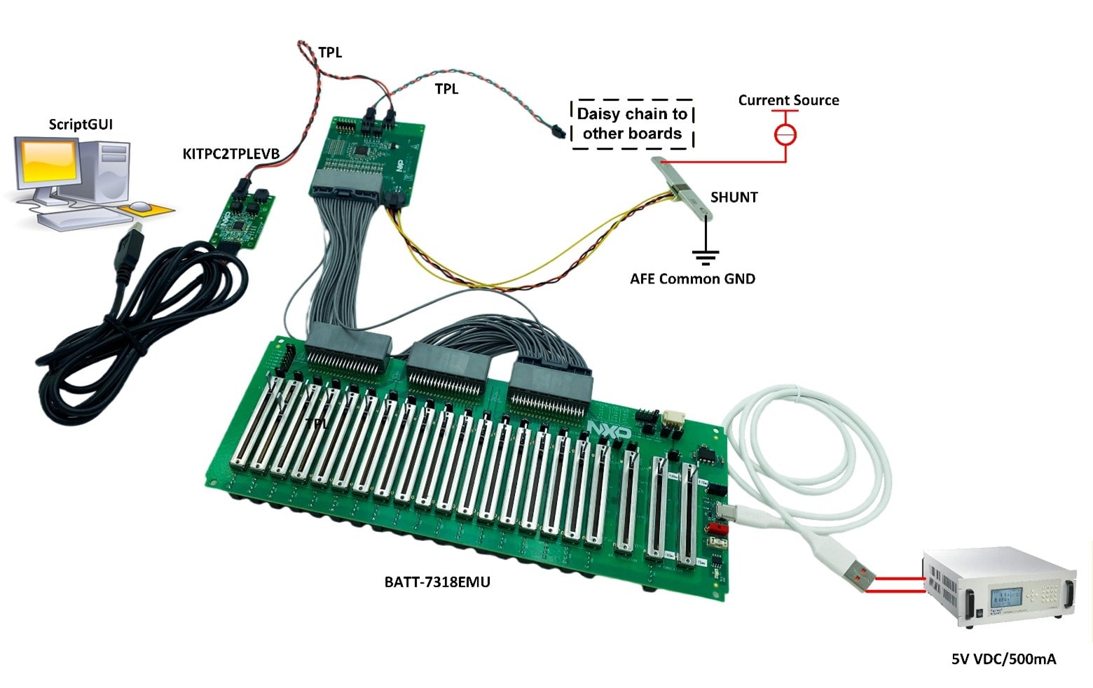 Figure 4. Setup Based on BATT-7318EMU