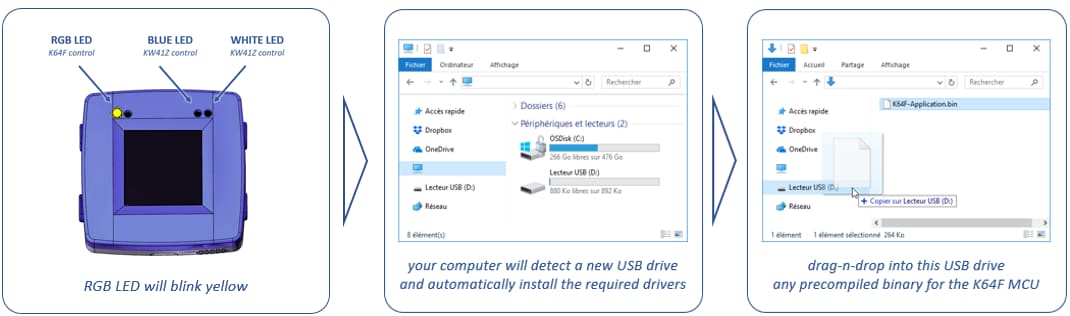 Figure 18.  Instructions for pushing a new recovery application through USB