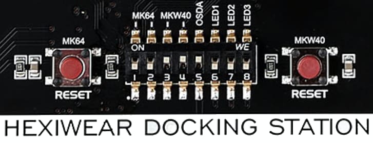 Figure 6. Docking Station Jumper Switch configuration to debug KW41Z 
