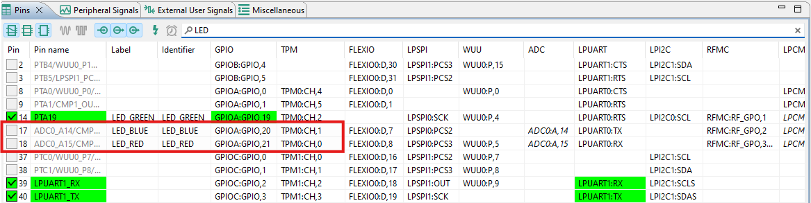 Use the pins tools to modify the LED routed pin - step 2