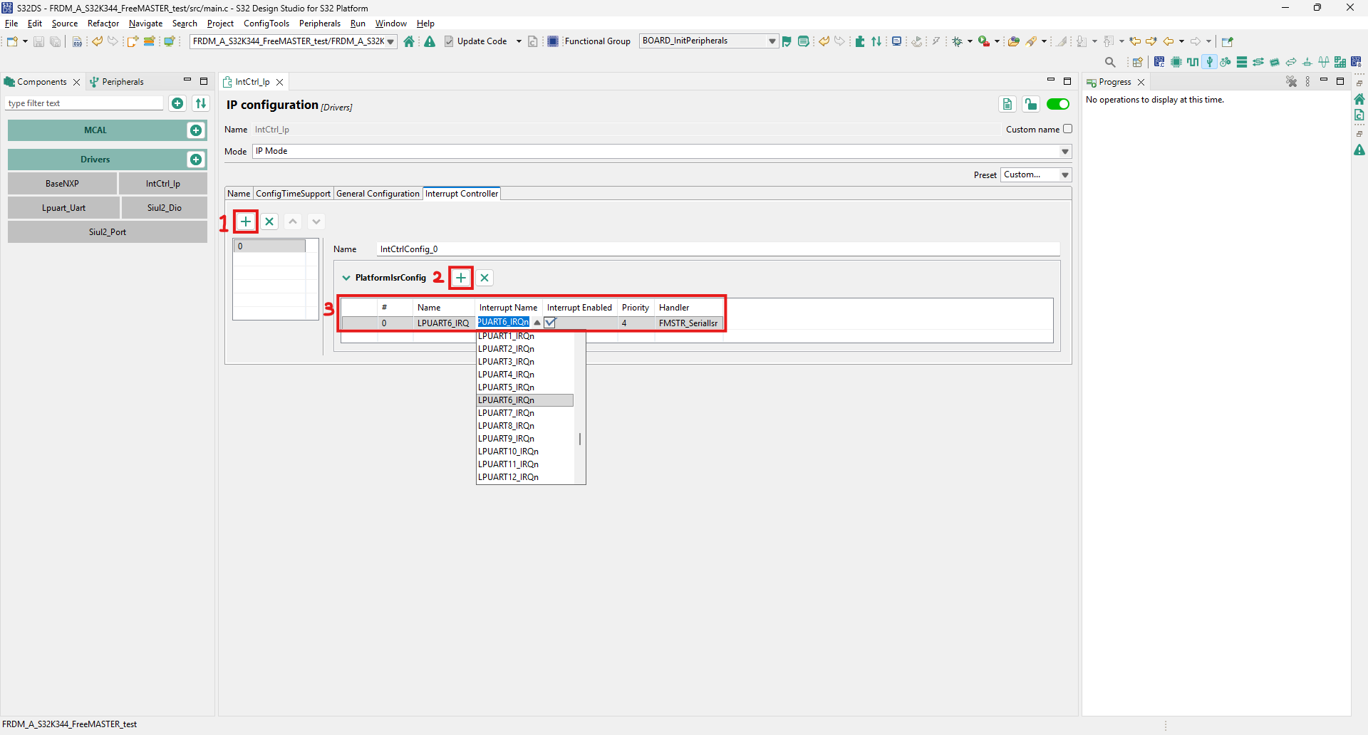 UART Configure ISR