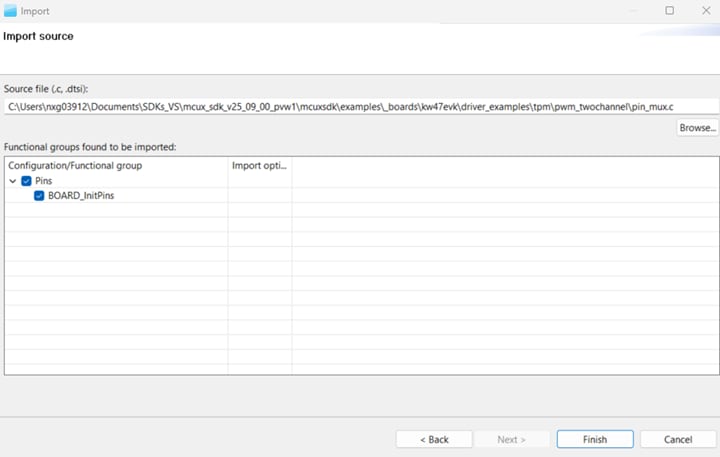 Use MCUXpresso config tools - step 4