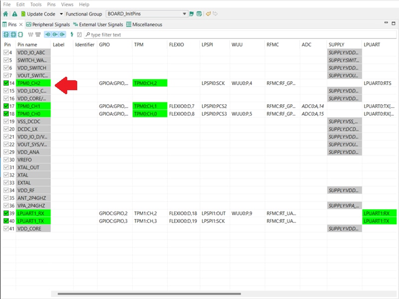 Use the pins tools to modify the LED routed pin - step 2