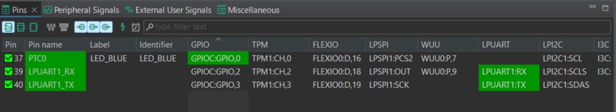 Use the pins tools to modify the LED routed pin - step 1