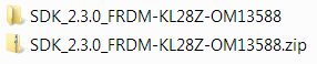 11. Unzip SDK to a folder (i.e., SDK_2.3.0_FRDM-KL28Z_OM13588)