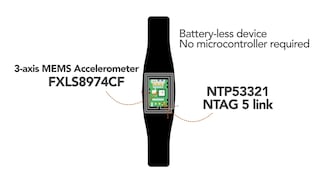 Battery-Less Smart Gym Band Using Motion Sensors and NTAG5 Link