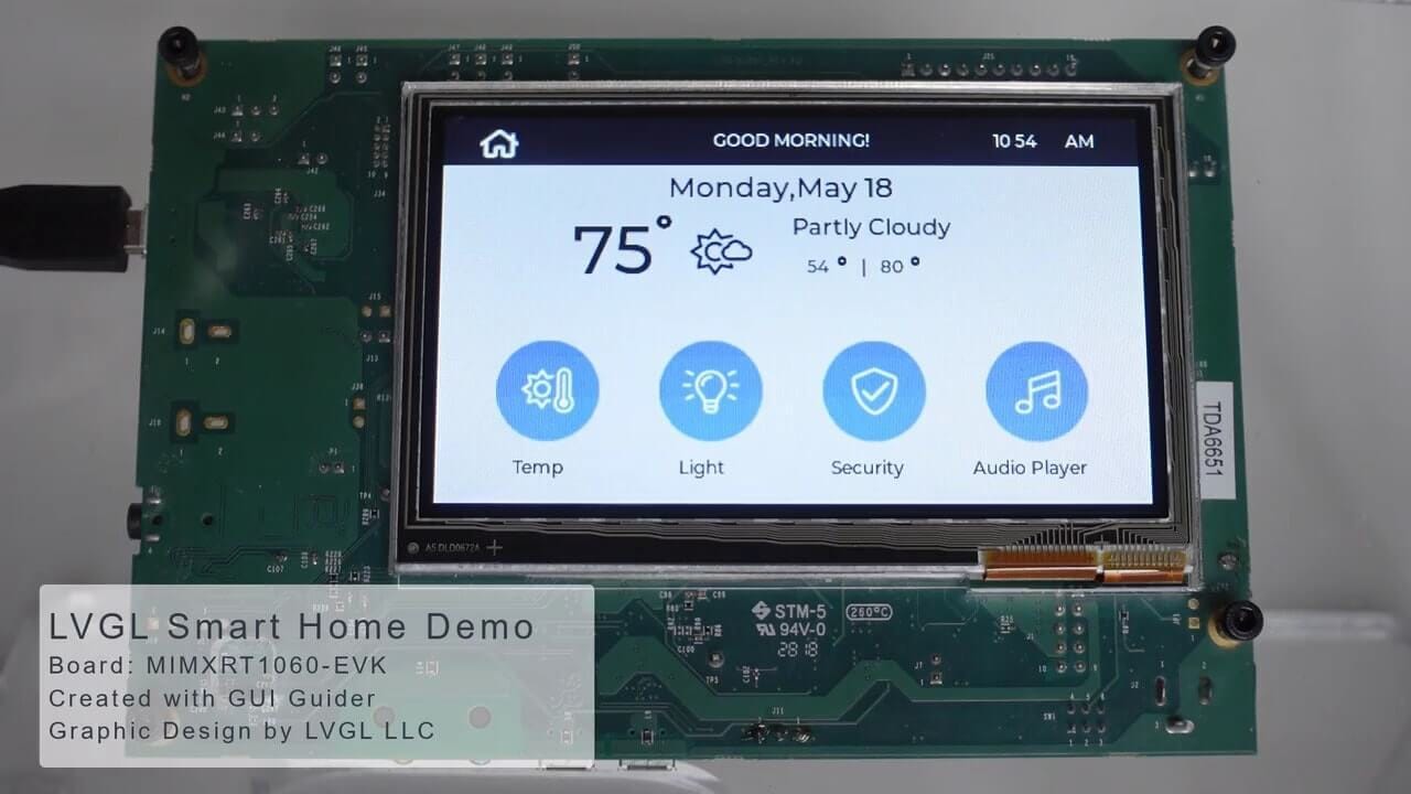 LVGL Smart Home Demo on i.MX RT1060 thumbnail