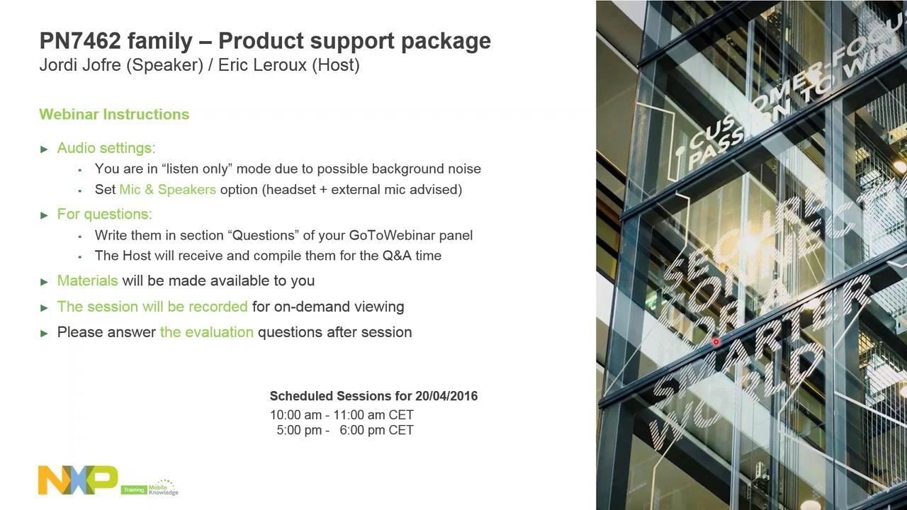 PN7462 Product Support Package | NXP Semiconductors